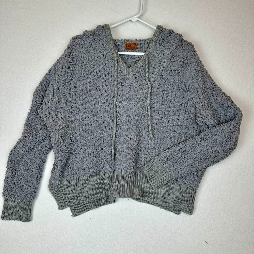 POL Hooded Boucle Sweatshirt Sweater